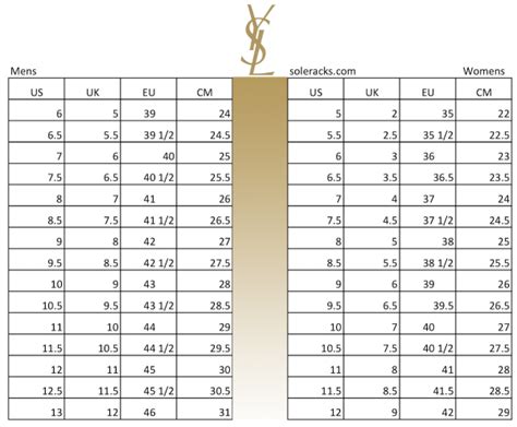 ysl shoes run true to size|YSL y perfume size chart.